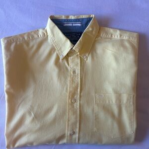 🤍⚓️Nautica Men's Casual Yellow Button Down Shirt